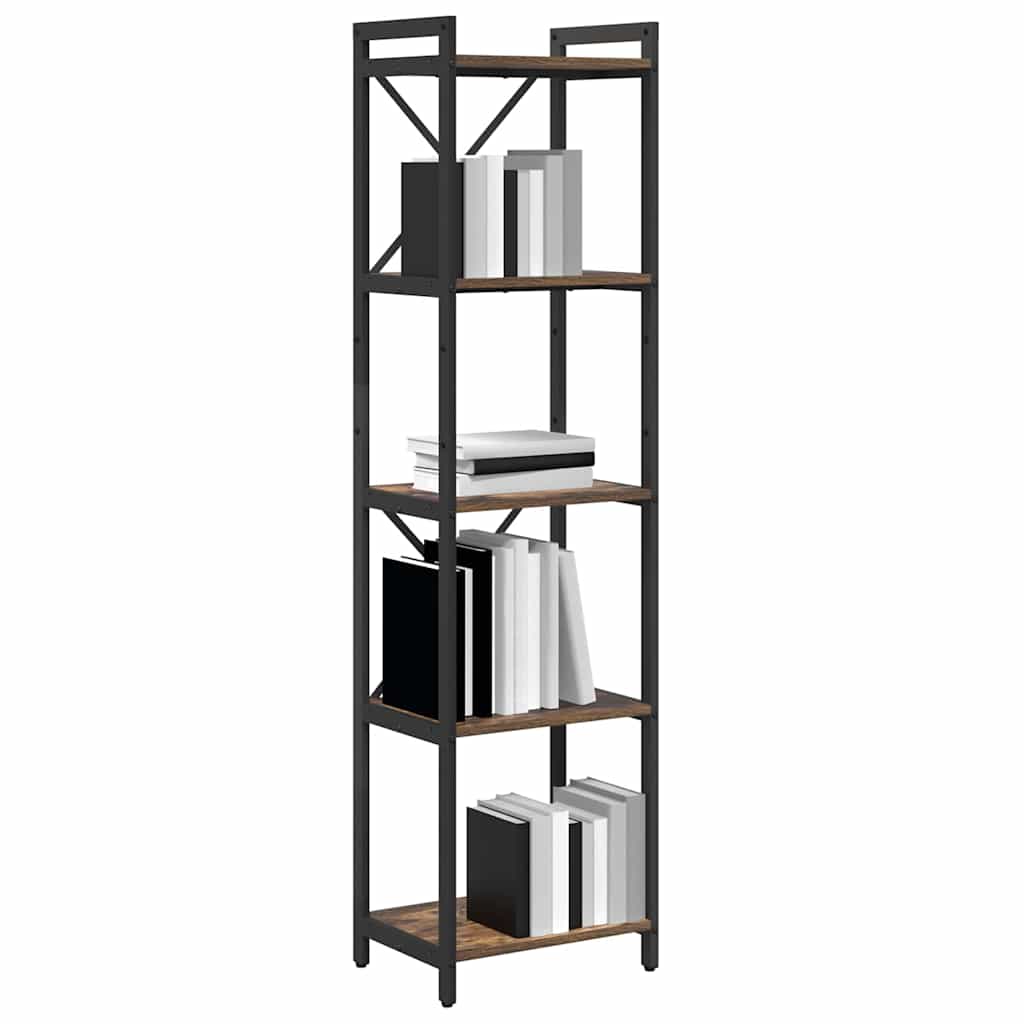 Bogreol 40 x 30 x 155 cm Konstrueret træ Røget eg