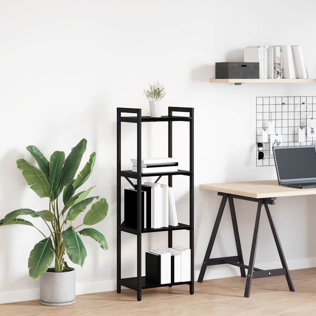 Bogreol 40 x 30 x 119 cm Konstrueret træ Sort eg