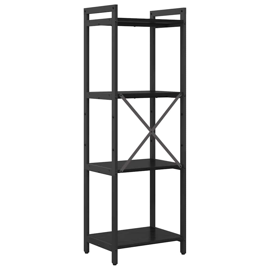 Bogreol 40 x 30 x 119 cm Konstrueret træ Sort eg