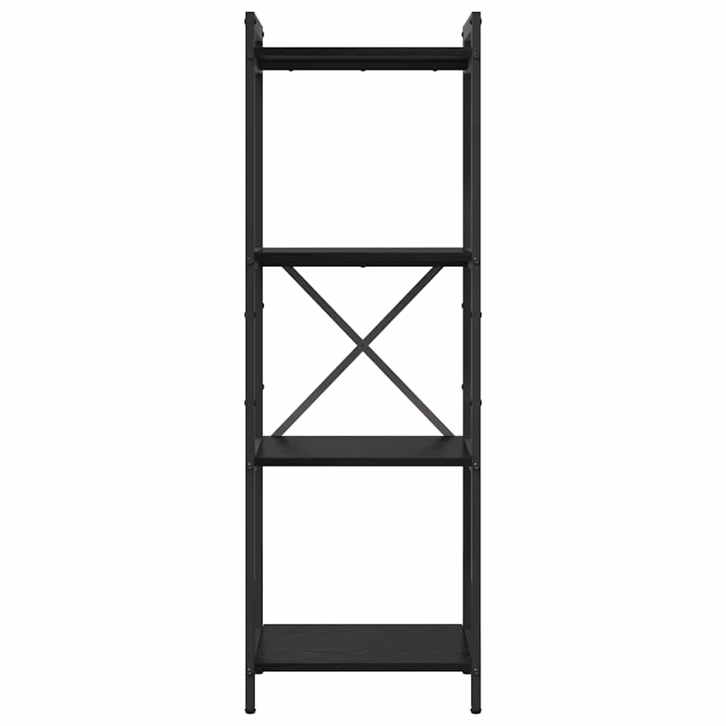 Bogreol 40 x 30 x 119 cm Konstrueret træ Sort eg