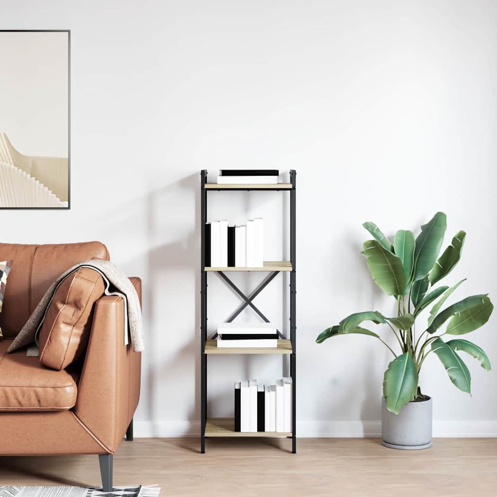 Bogreol 40 x 30 x 119 cm Konstrueret træ Sonoma eg