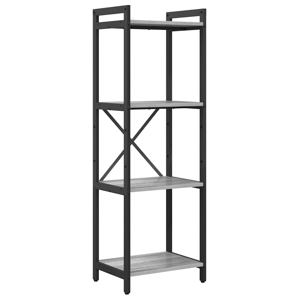 Bogreol 40 x 30 x 119 cm Konstrueret træ Grå sonoma-eg