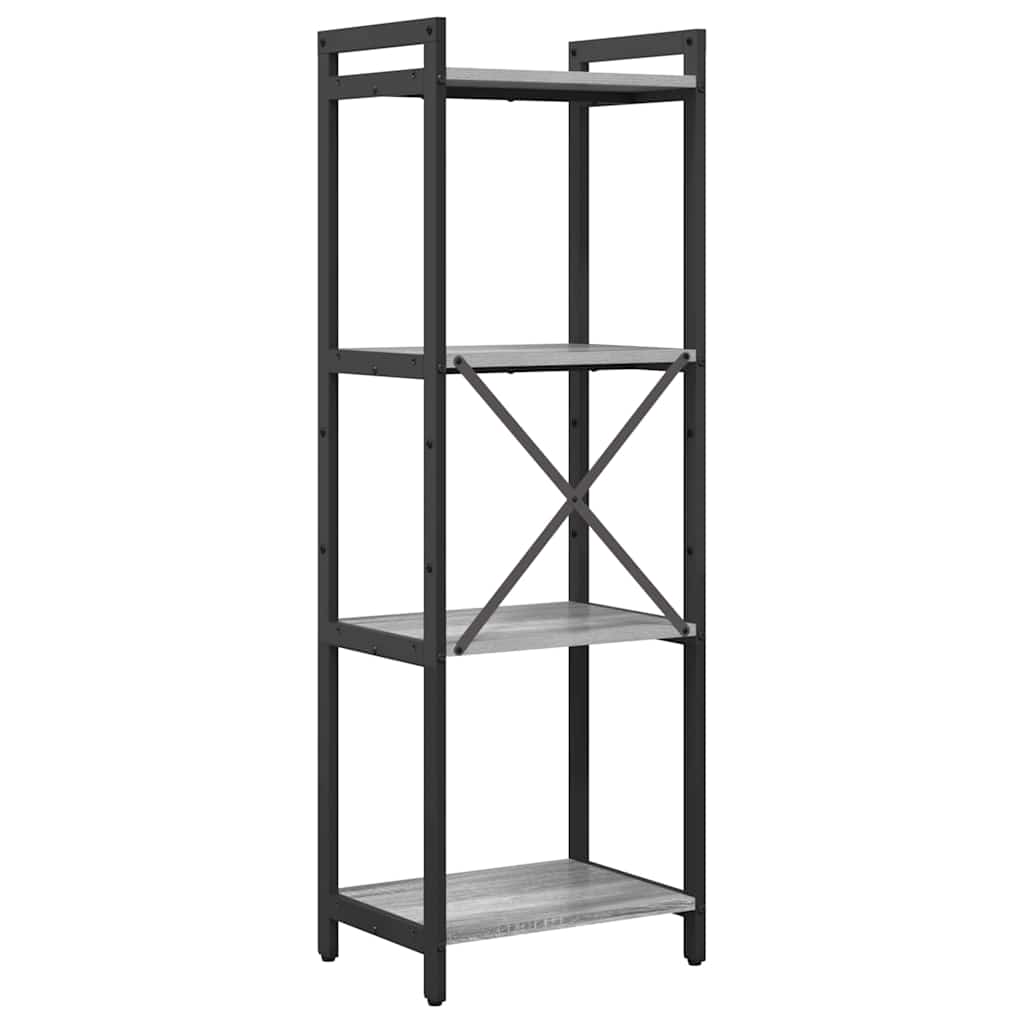 Bogreol 40 x 30 x 119 cm Konstrueret træ Grå sonoma-eg