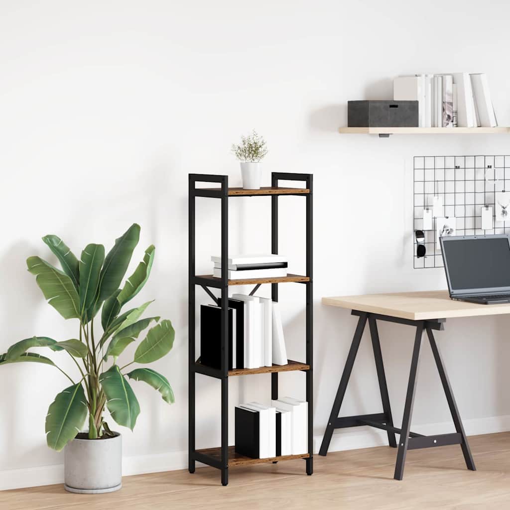 Bogreol 40 x 30 x 119 cm Konstrueret træ Gammelt træ