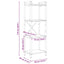 Bogreol 40 x 30 x 119 cm Konstrueret træ Gammelt træ