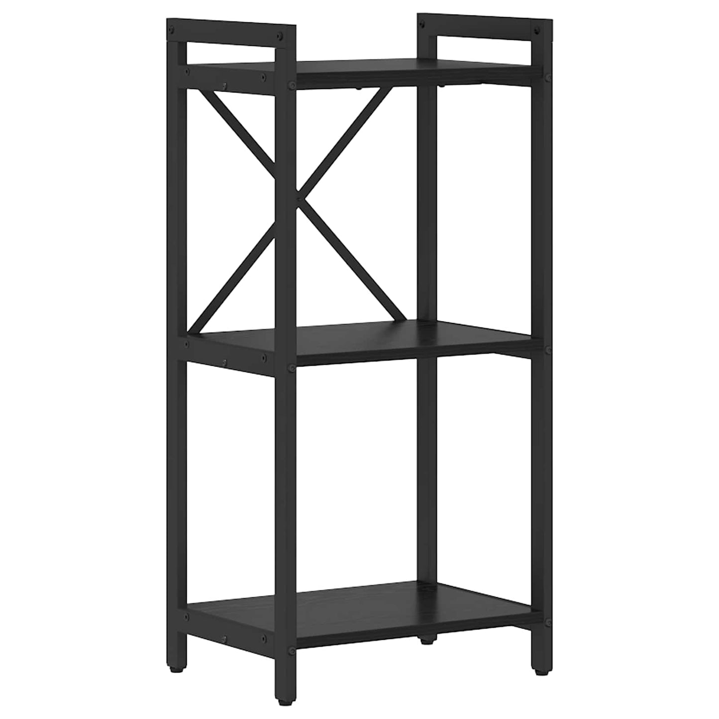 Bogreol 40 x 30 x 85 cm Konstrueret træ Sort eg