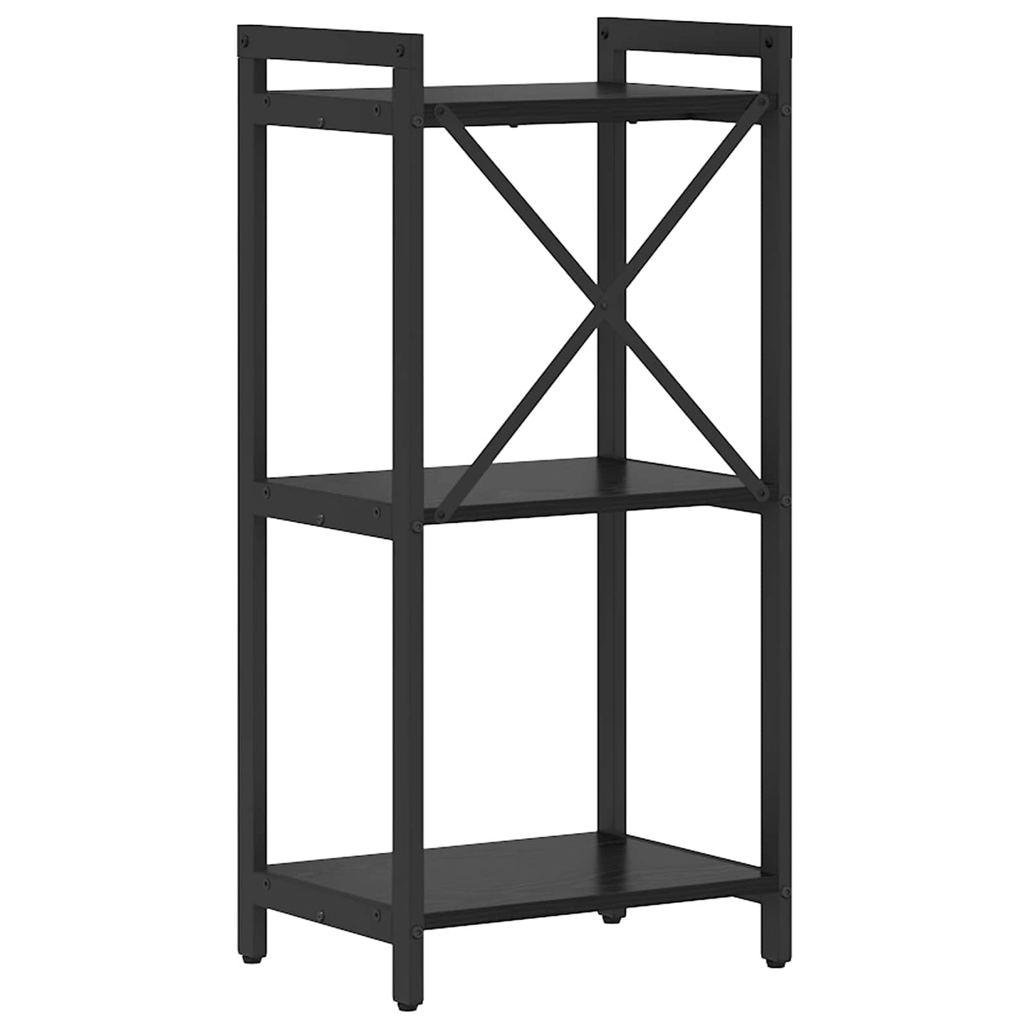 Bogreol 40 x 30 x 85 cm Konstrueret træ Sort eg