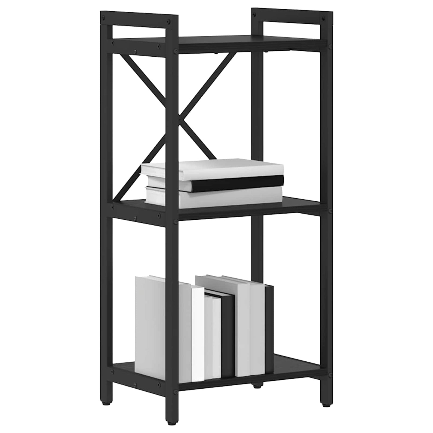 Bogreol 40 x 30 x 85 cm Konstrueret træ Sort eg