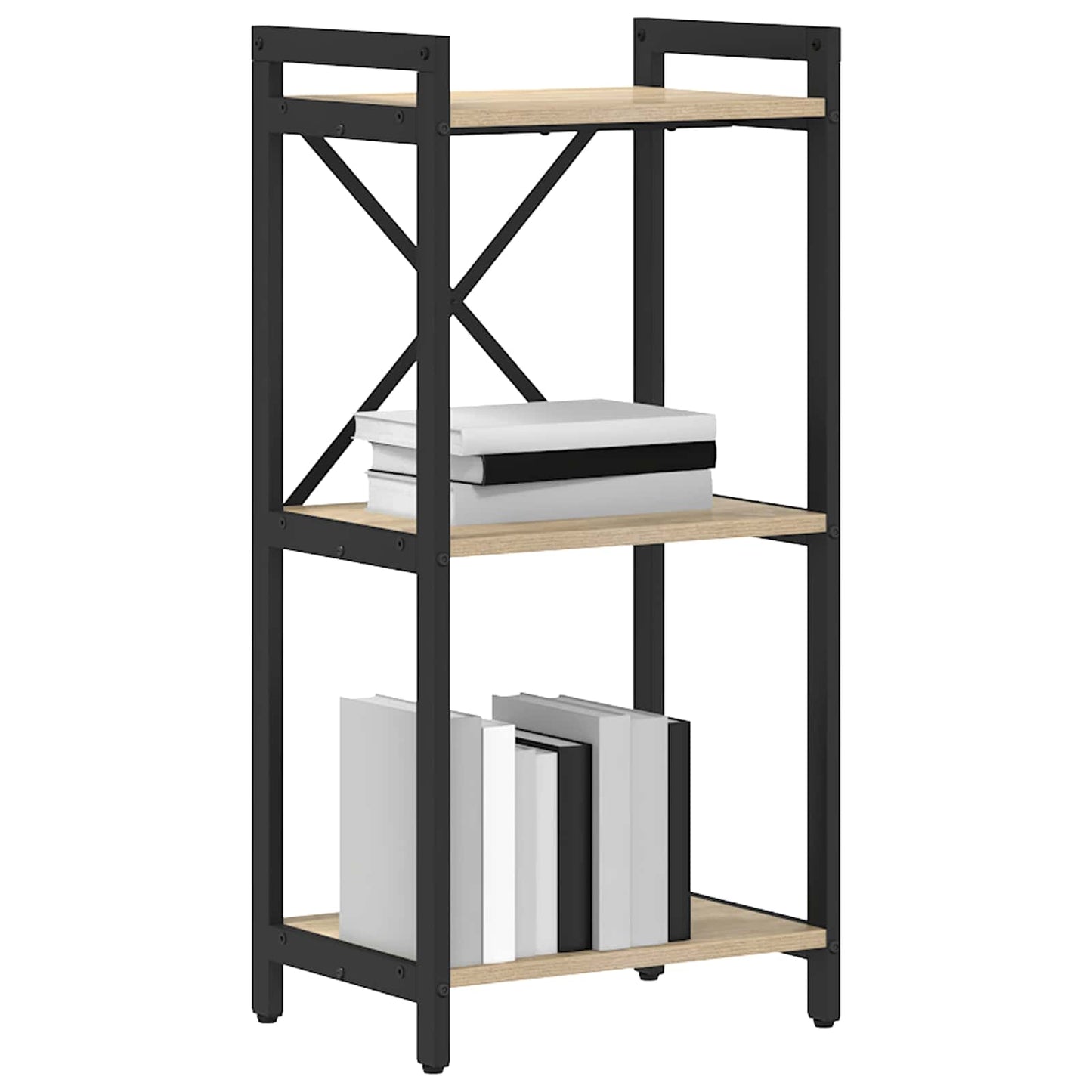 Bogreol 40 x 30 x 85 cm Konstrueret træ Sonoma eg