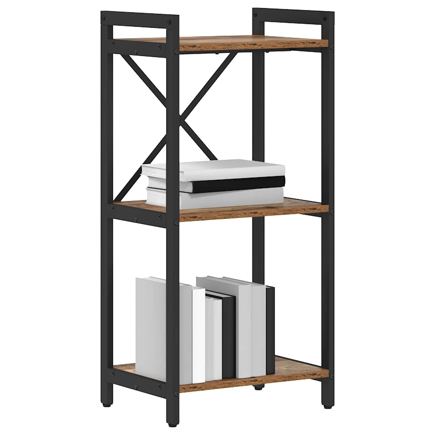 Bogreol 40 x 30 x 85 cm Konstrueret træ Gammelt træ