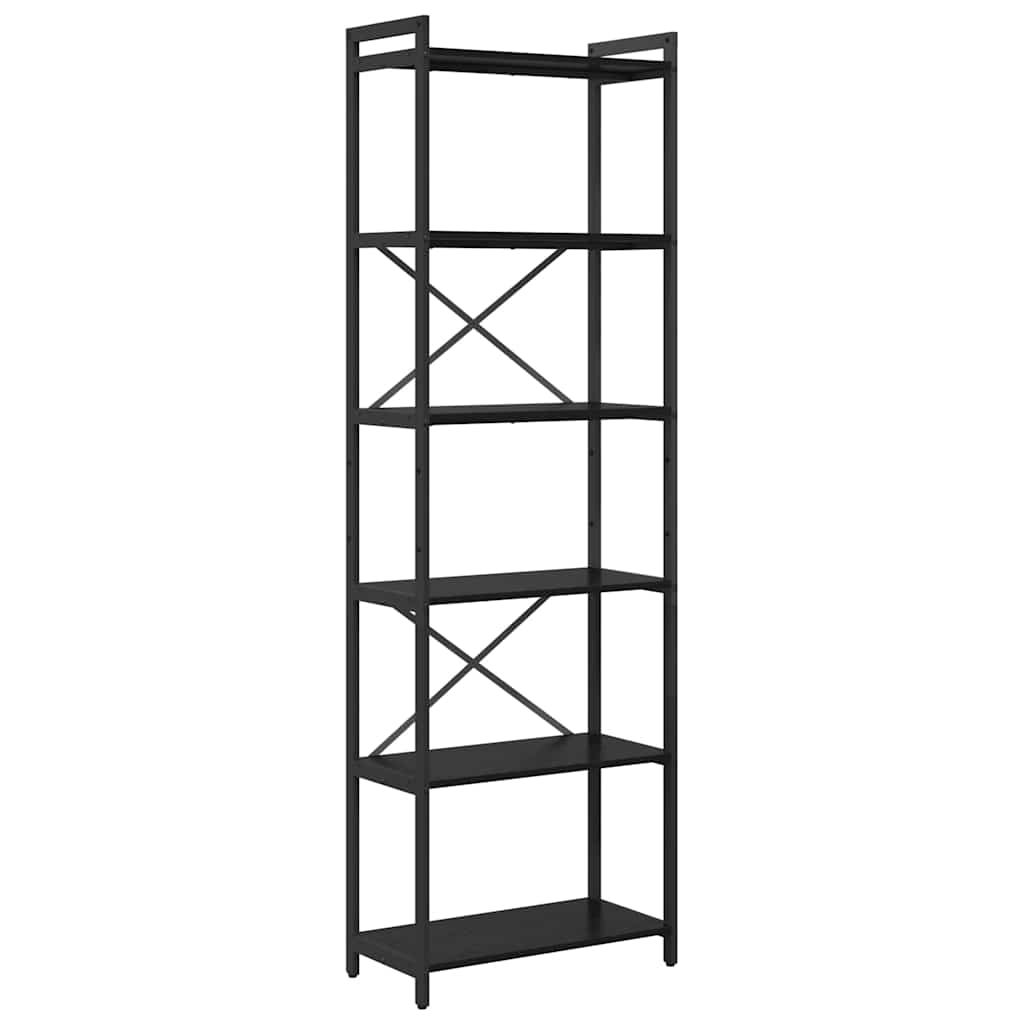 Bogreol 60 x 30 x 189,5 cm Konstrueret træ Sort eg