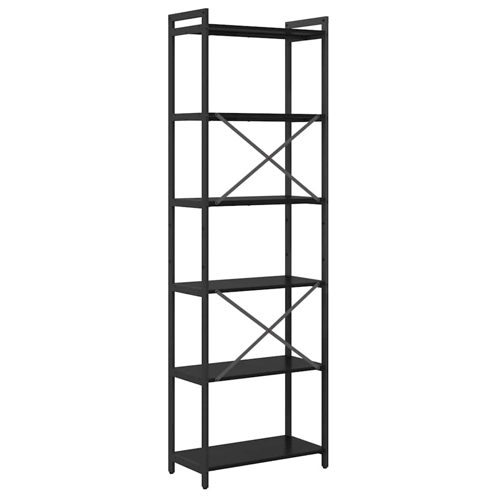 Bogreol 60 x 30 x 189,5 cm Konstrueret træ Sort eg