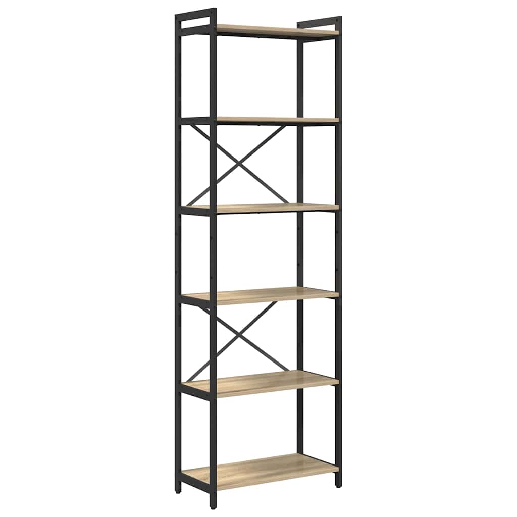 Bogreol 60 x 30 x 189,5 cm Konstrueret træ Sonoma eg