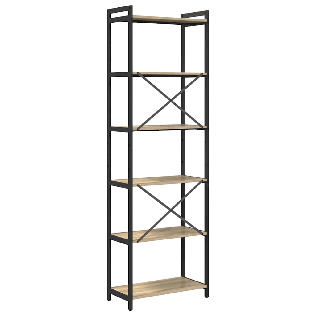 Bogreol 60 x 30 x 189,5 cm Konstrueret træ Sonoma eg