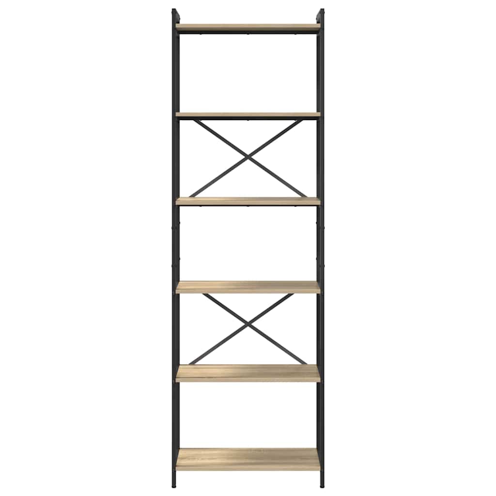 Bogreol 60 x 30 x 189,5 cm Konstrueret træ Sonoma eg