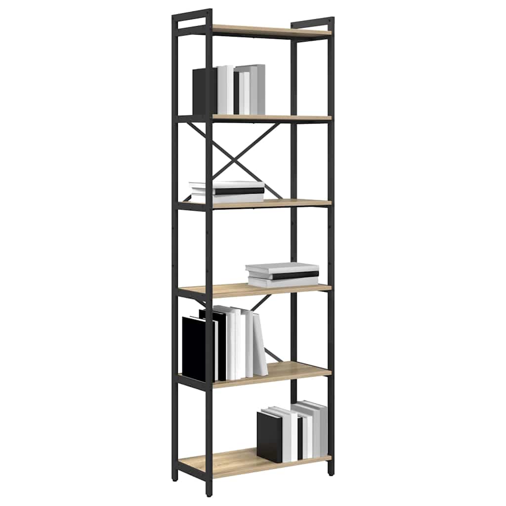 Bogreol 60 x 30 x 189,5 cm Konstrueret træ Sonoma eg