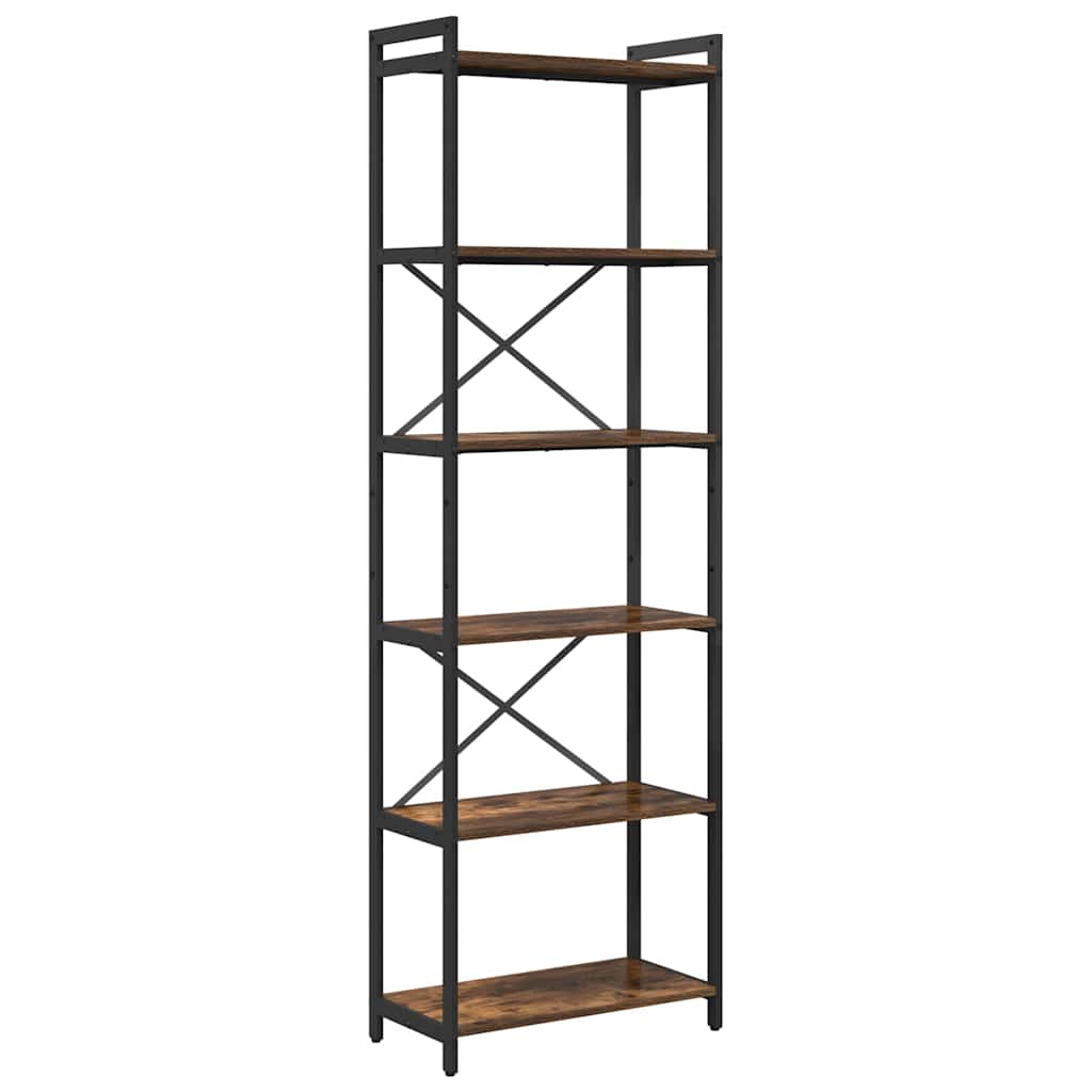 Bogreol 60 x 30 x 189,5 cm Konstrueret træ Røget eg