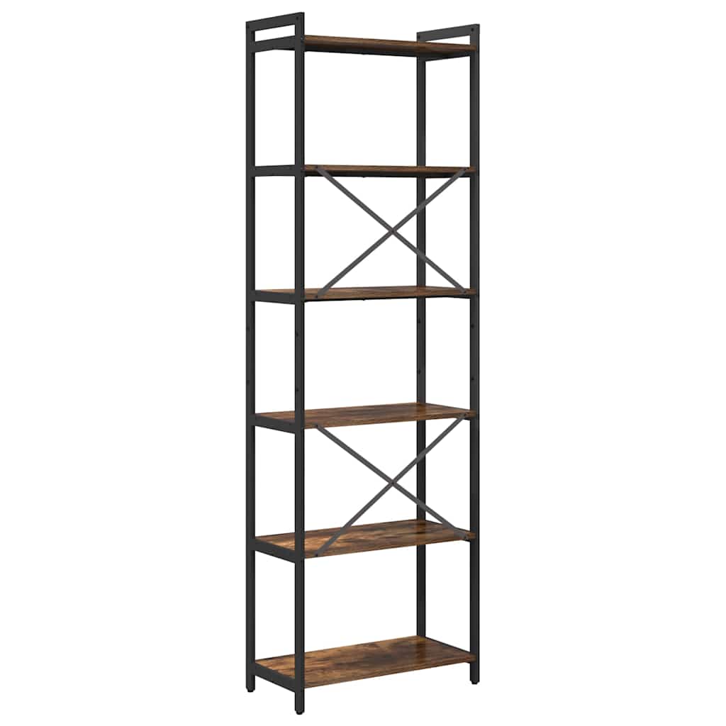 Bogreol 60 x 30 x 189,5 cm Konstrueret træ Røget eg