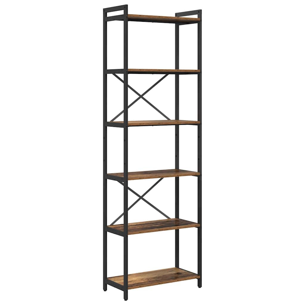 Bogreol 60 x 30 x 189,5 cm Konstrueret træ Gammelt træ