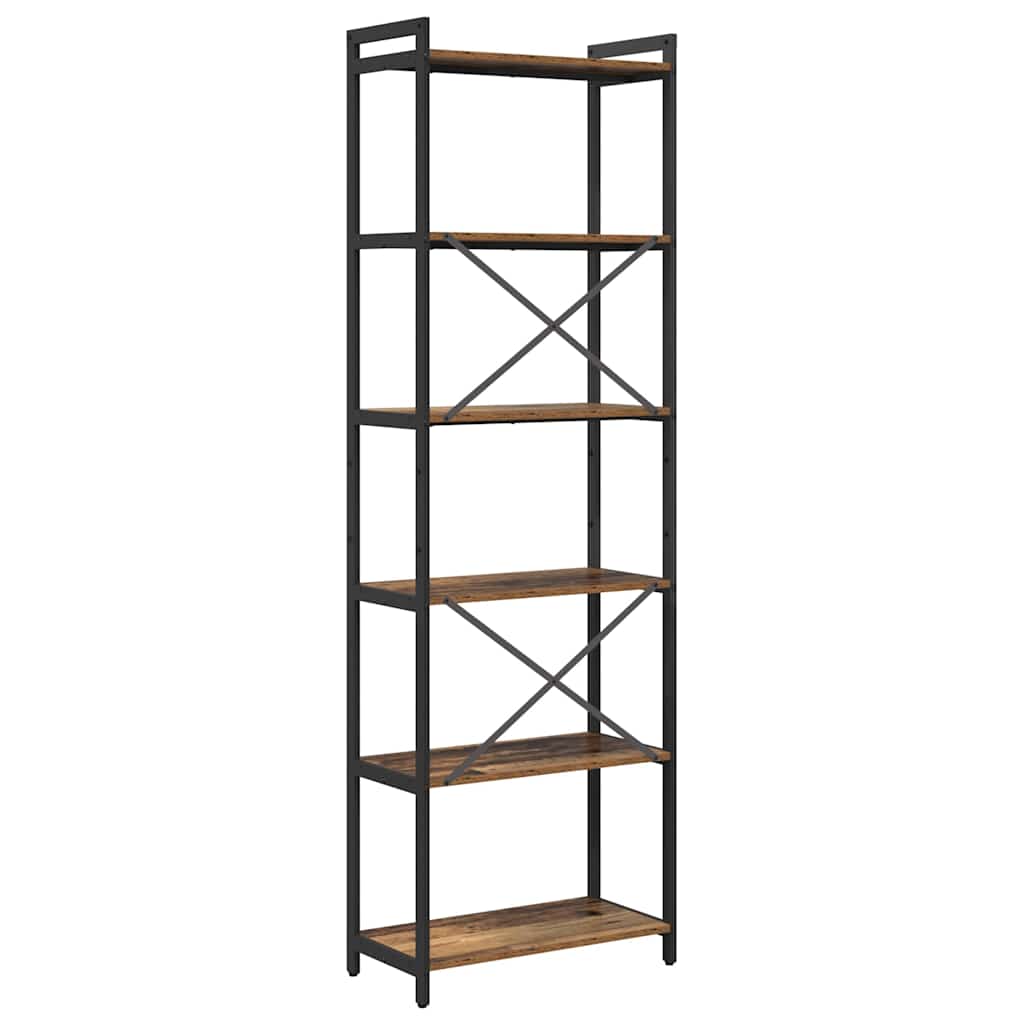 Bogreol 60 x 30 x 189,5 cm Konstrueret træ Gammelt træ