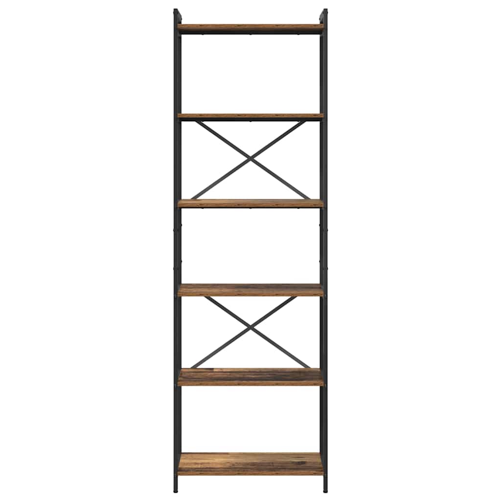 Bogreol 60 x 30 x 189,5 cm Konstrueret træ Gammelt træ