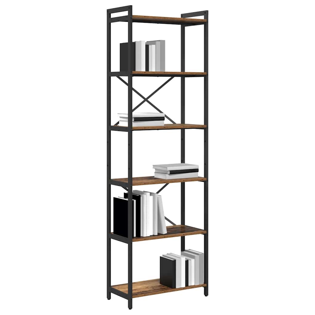 Bogreol 60 x 30 x 189,5 cm Konstrueret træ Gammelt træ