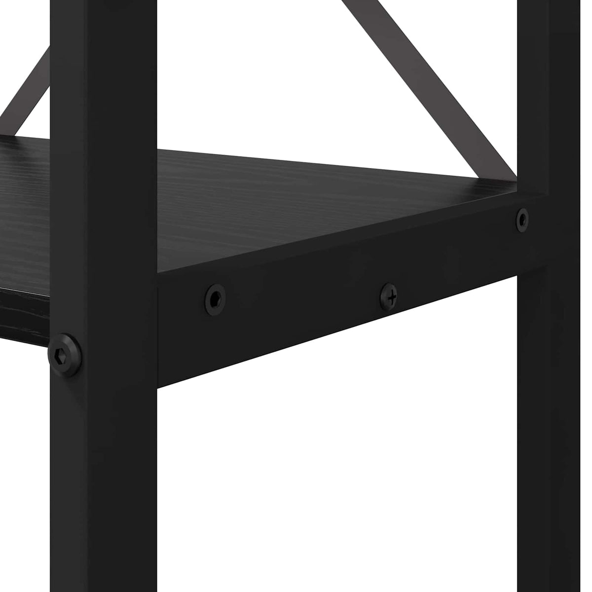 Bogreol 60 x 30 x 155 cm Konstrueret træ Sort eg