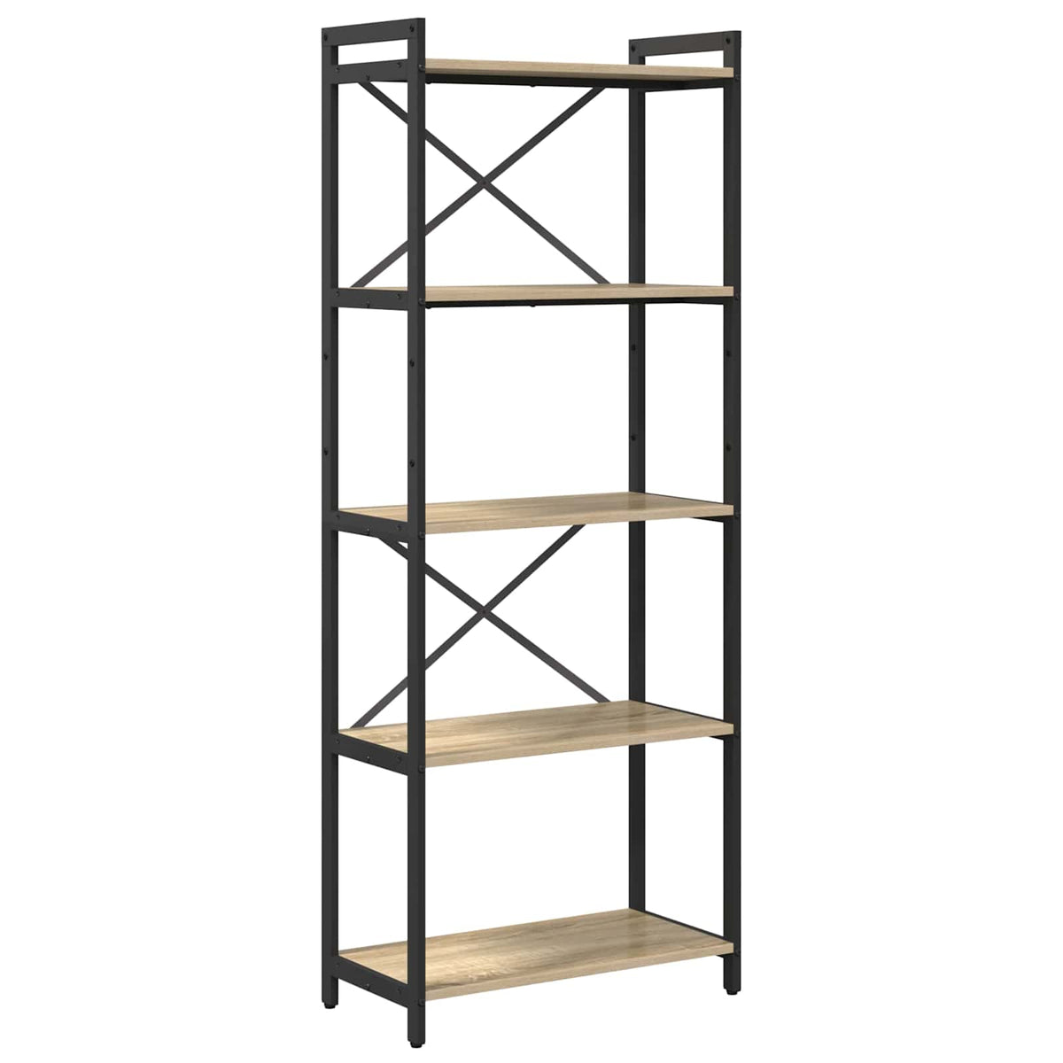 Bogreol 60 x 30 x 155 cm Konstrueret træ Sonoma eg