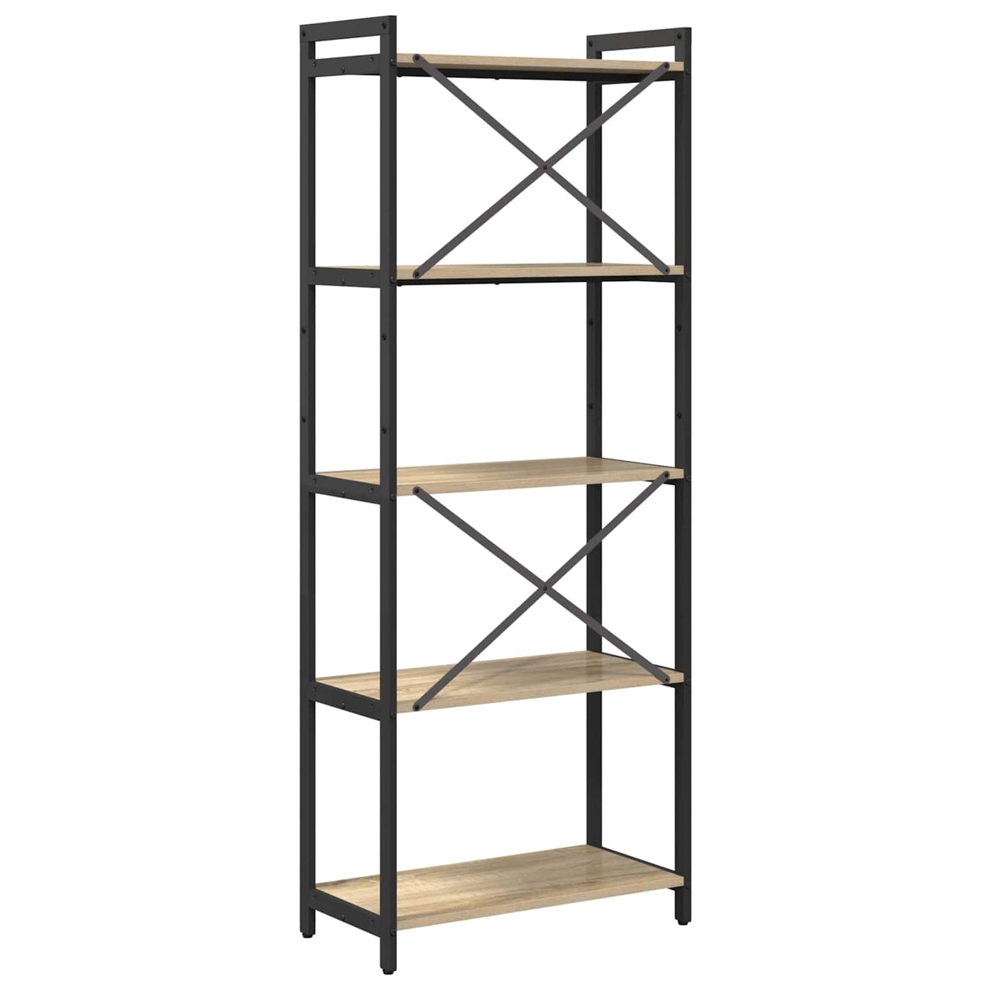 Bogreol 60 x 30 x 155 cm Konstrueret træ Sonoma eg