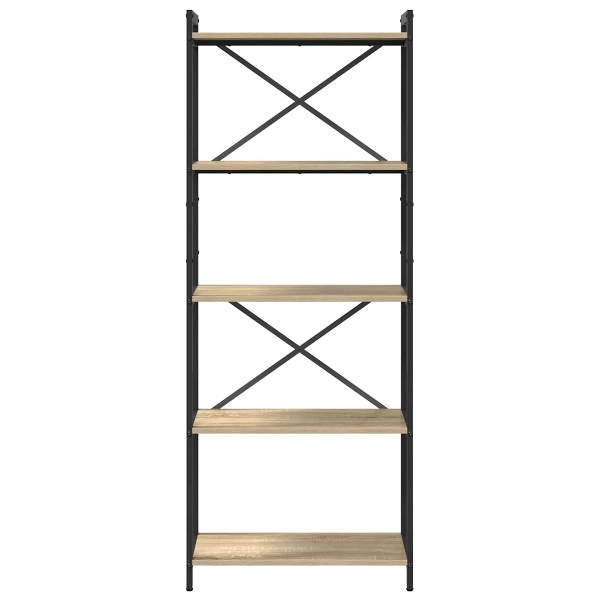 Bogreol 60 x 30 x 155 cm Konstrueret træ Sonoma eg