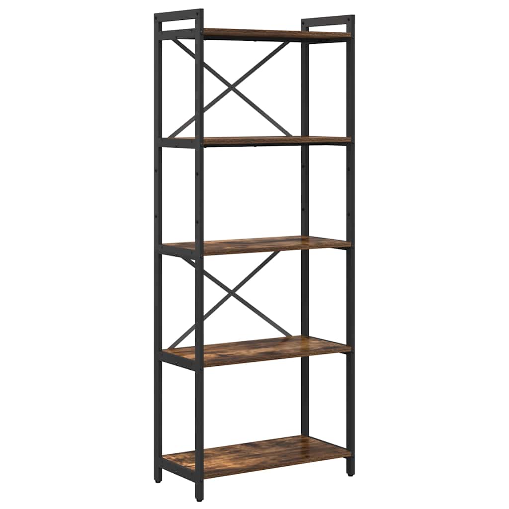 Bogreol 60 x 30 x 155 cm Konstrueret træ Røget eg