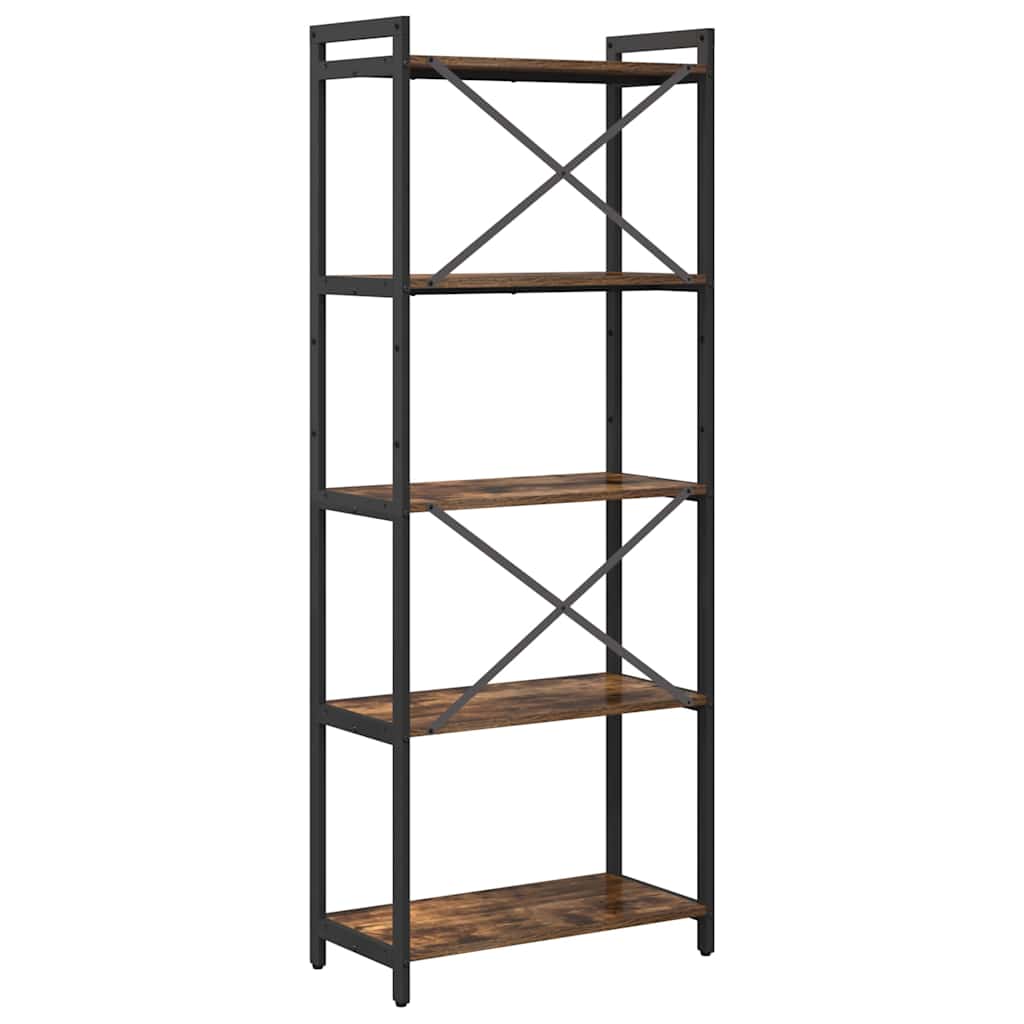 Bogreol 60 x 30 x 155 cm Konstrueret træ Røget eg