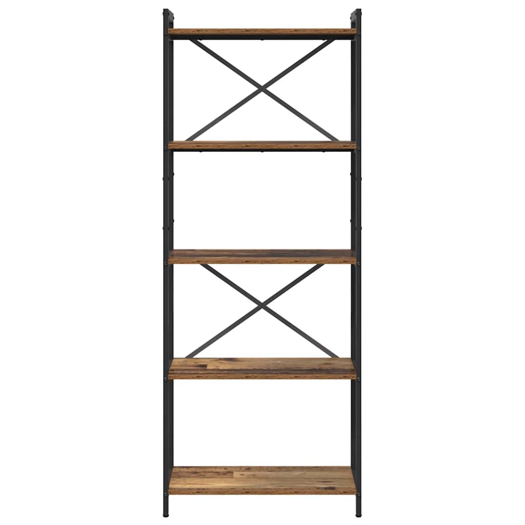 Bogreol 60 x 30 x 155 cm Konstrueret træ Gammelt træ