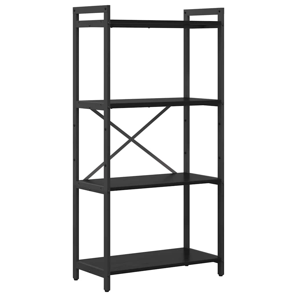 Bogreol 60 x 30 x 120 cm Konstrueret træ Sort eg
