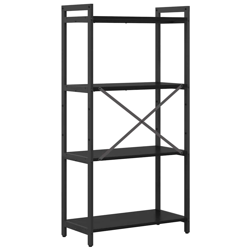 Bogreol 60 x 30 x 120 cm Konstrueret træ Sort eg