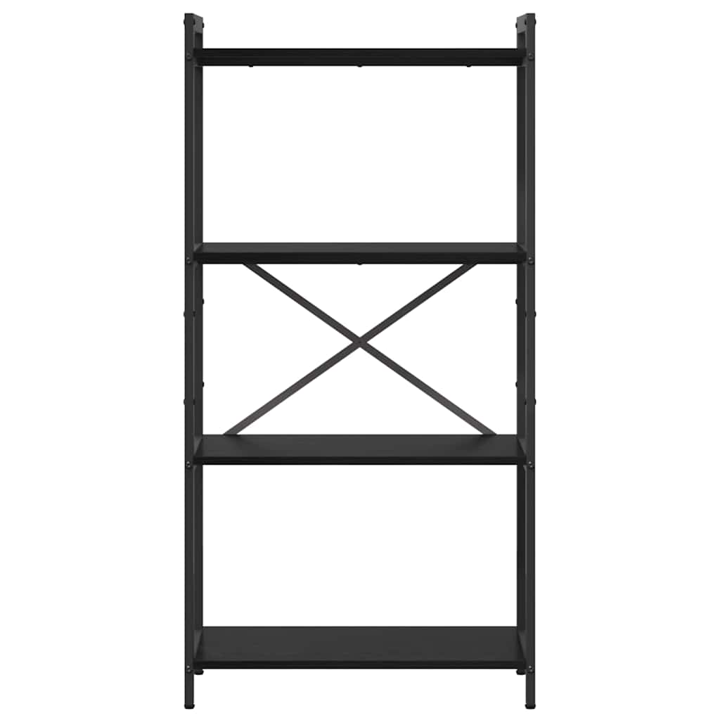 Bogreol 60 x 30 x 120 cm Konstrueret træ Sort eg