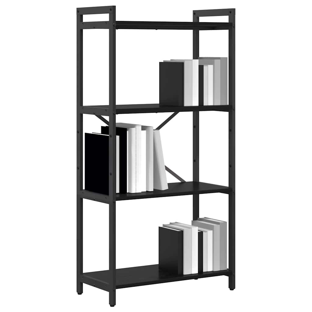 Bogreol 60 x 30 x 120 cm Konstrueret træ Sort eg