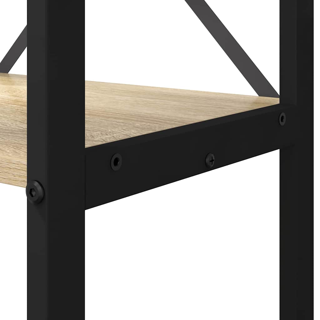 Bogreol 60 x 30 x 120 cm Konstrueret træ Sonoma eg