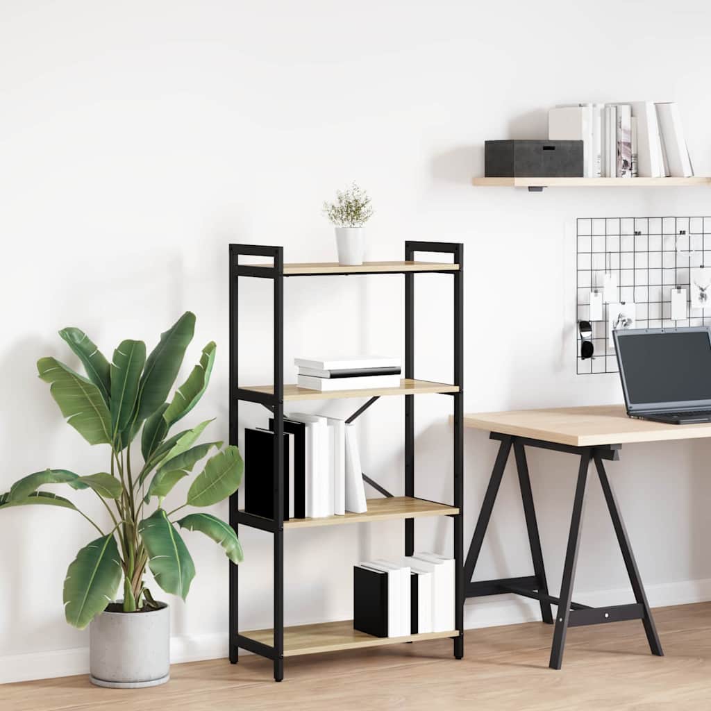 Bogreol 60 x 30 x 120 cm Konstrueret træ Sonoma eg