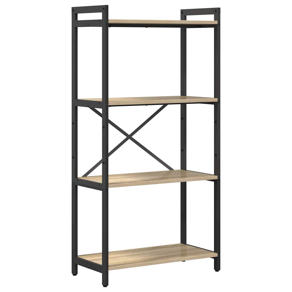 Bogreol 60 x 30 x 120 cm Konstrueret træ Sonoma eg