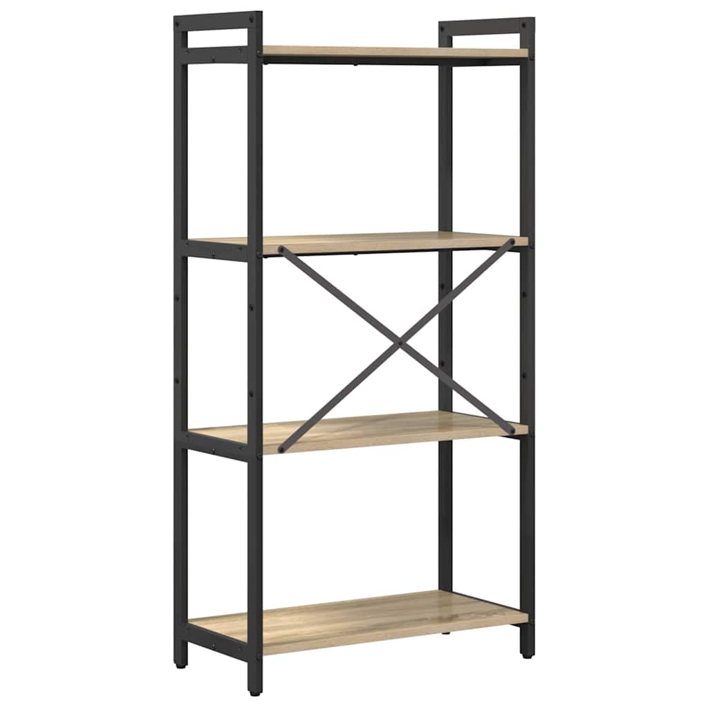 Bogreol 60 x 30 x 120 cm Konstrueret træ Sonoma eg