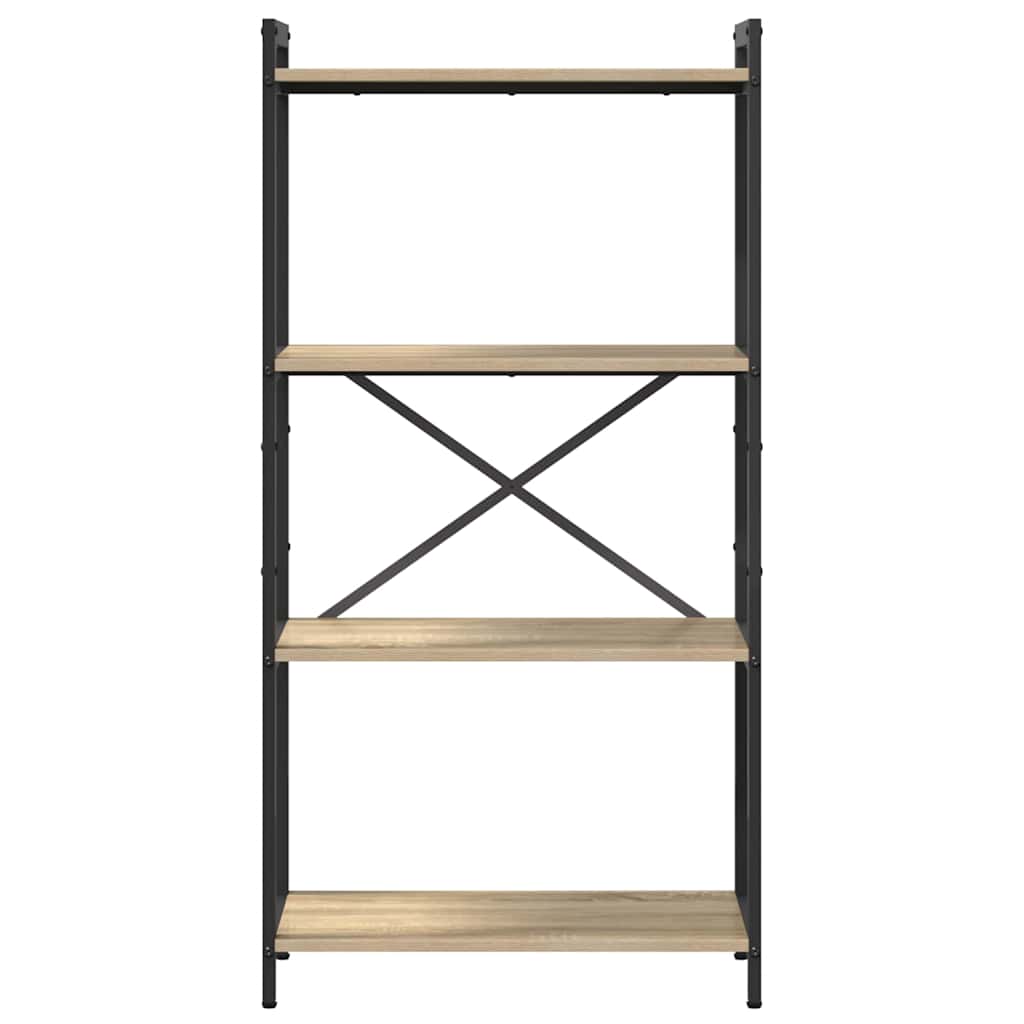 Bogreol 60 x 30 x 120 cm Konstrueret træ Sonoma eg