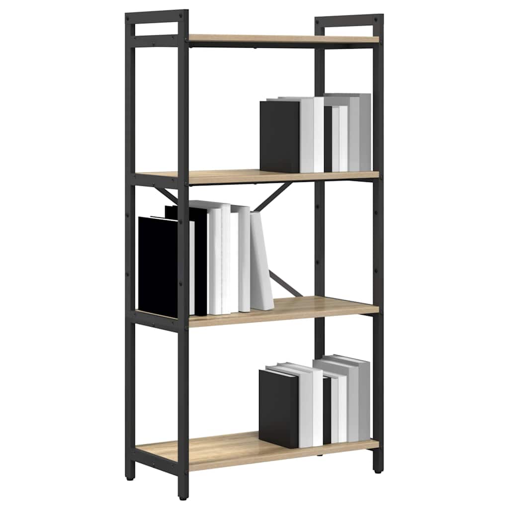 Bogreol 60 x 30 x 120 cm Konstrueret træ Sonoma eg