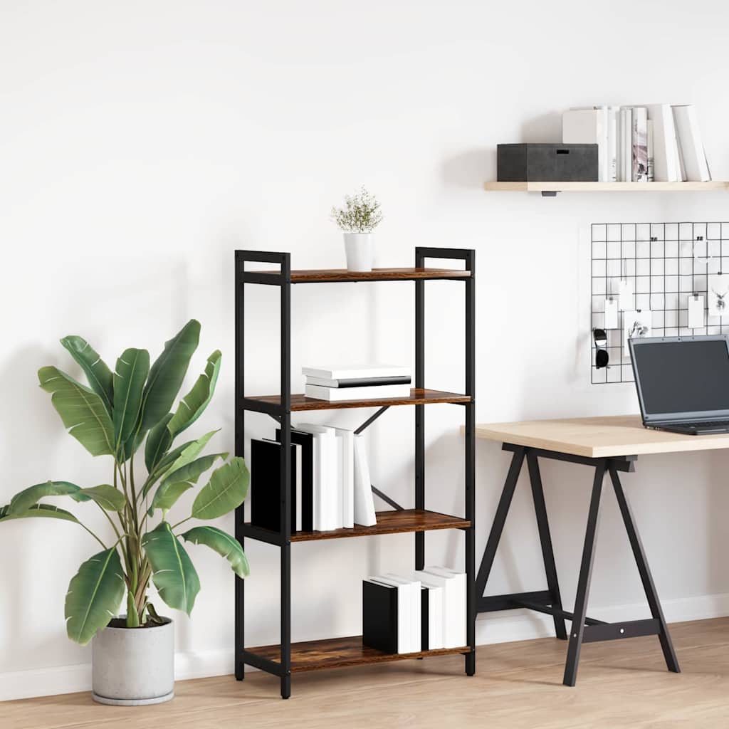Bogreol 60 x 30 x 120 cm Konstrueret træ Røget eg