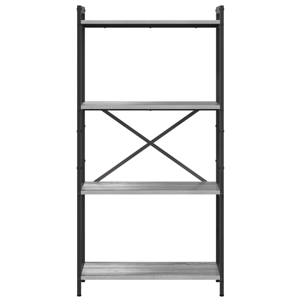 Bogreol 60 x 30 x 120 cm Konstrueret træ Grå sonoma-eg