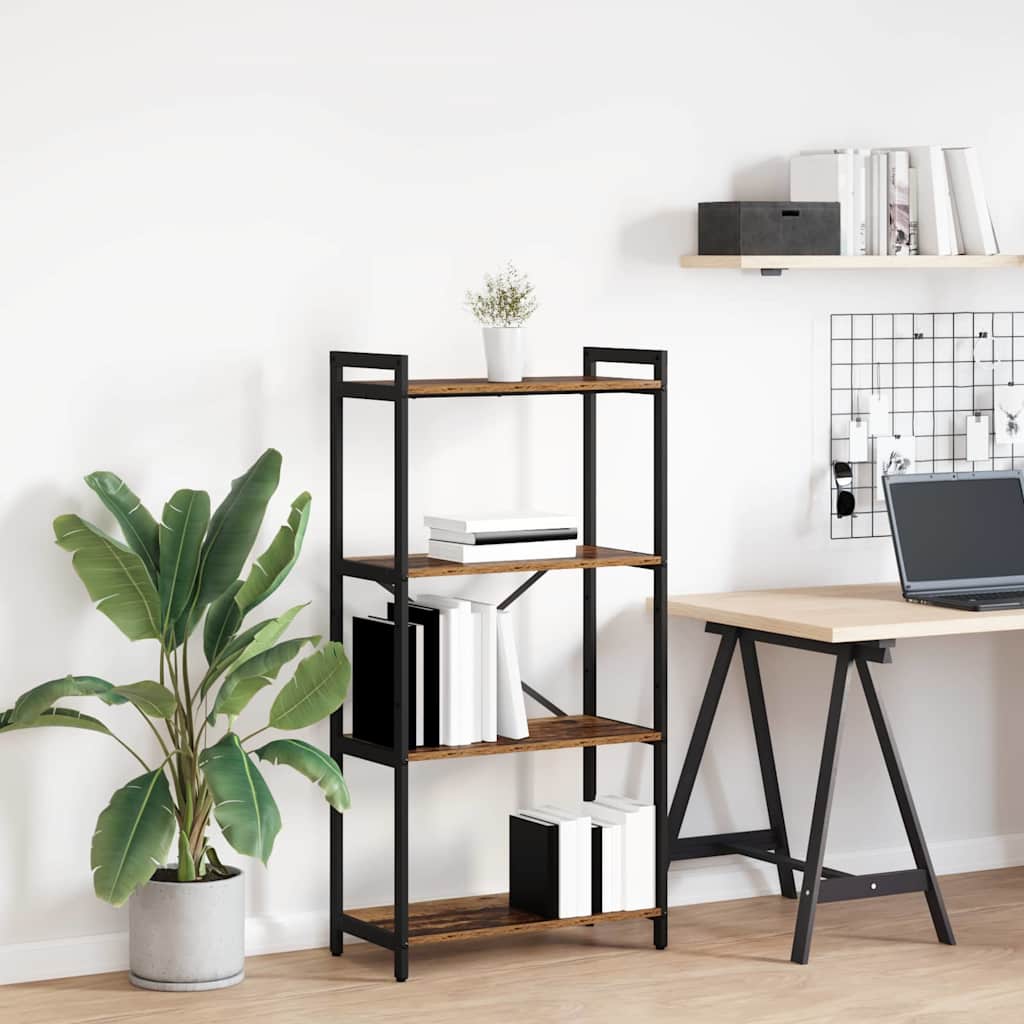 Bogreol 60 x 30 x 120 cm Konstrueret træ Gammelt træ