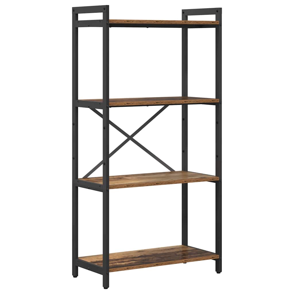 Bogreol 60 x 30 x 120 cm Konstrueret træ Gammelt træ
