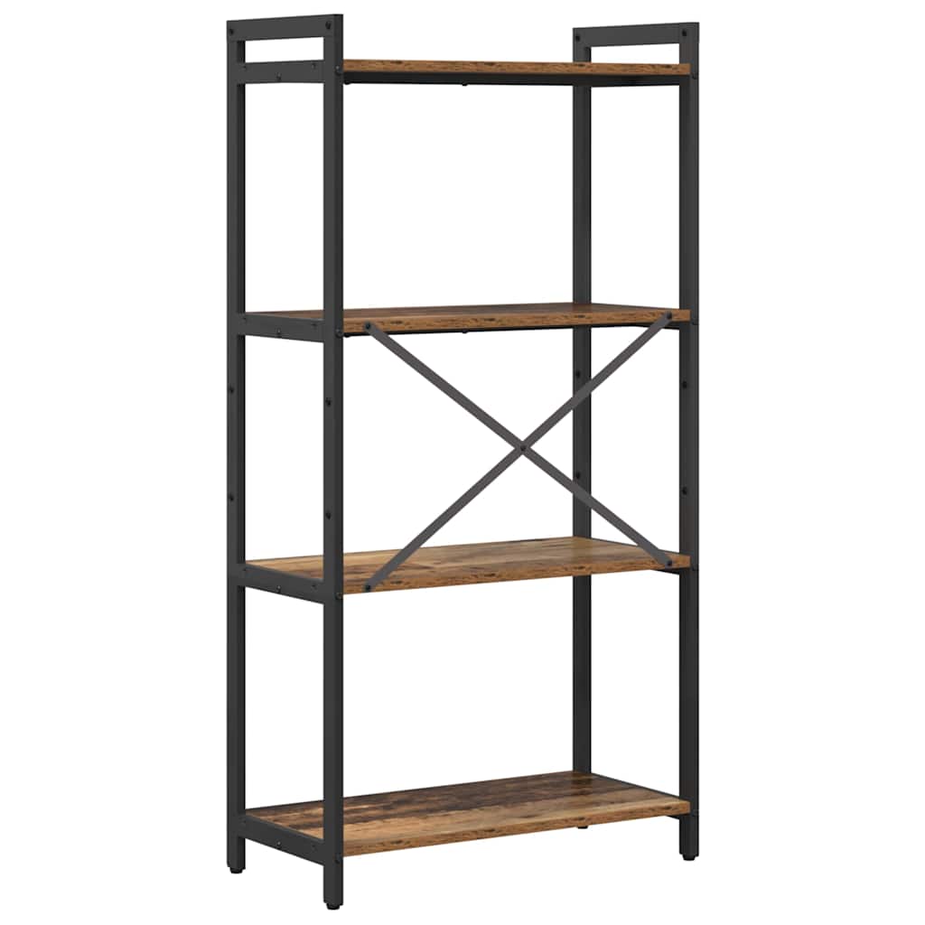 Bogreol 60 x 30 x 120 cm Konstrueret træ Gammelt træ
