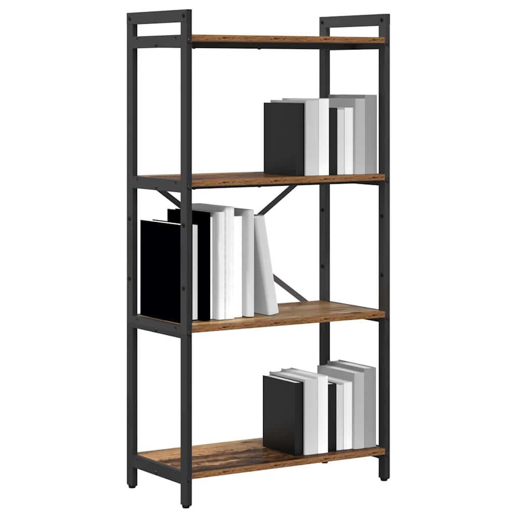 Bogreol 60 x 30 x 120 cm Konstrueret træ Gammelt træ