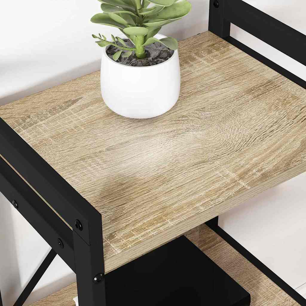Bogreol 60 x 30 x 85 cm Konstrueret træ Sonoma eg